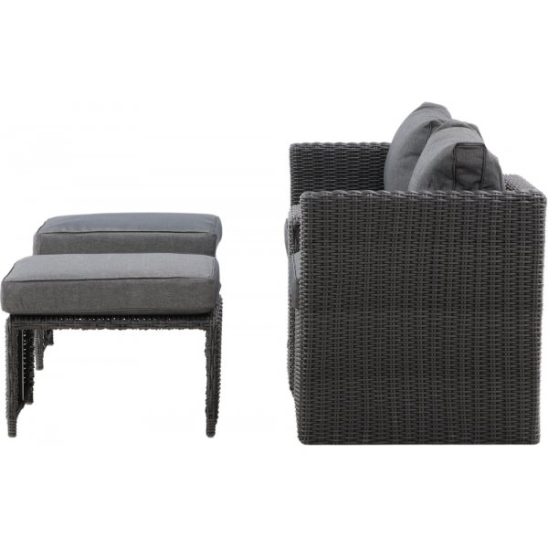 Quad loungegrupp - Svart