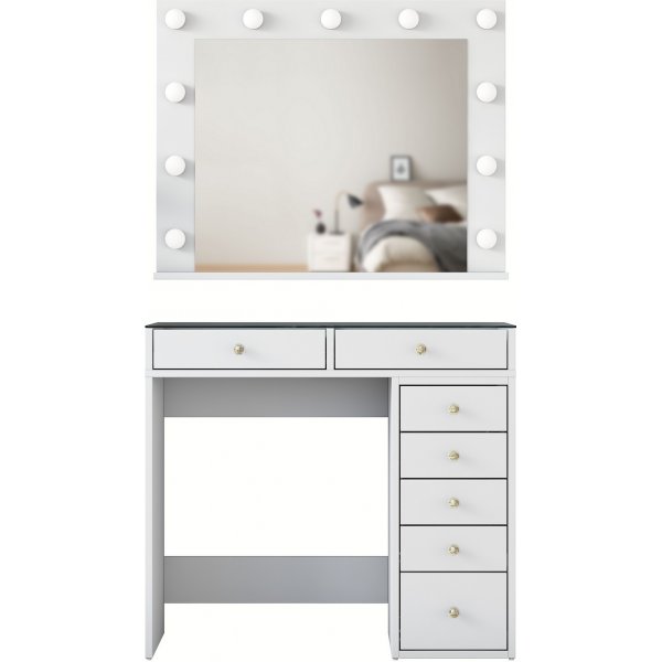 Bijou kaptafel 17 - 90 x 44,5 cm - Wit Bijou kaptafel 17 - 90 x 44,5 cm - Wit