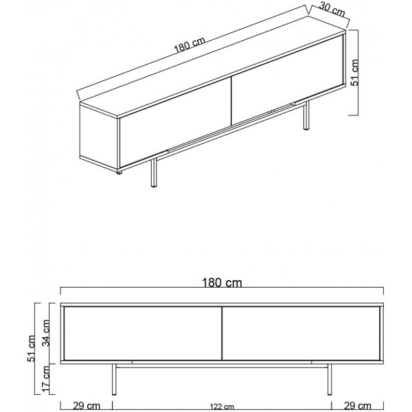 Banc TV Force - Anthracite/blanc/argent Banc TV Force - Anthracite/blanc/argent