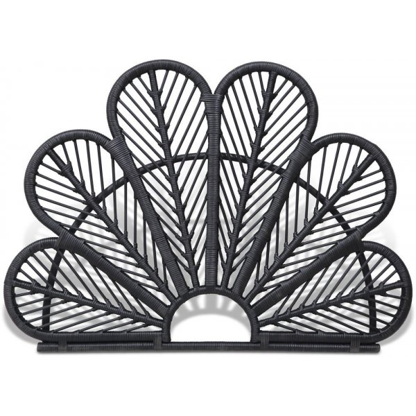 Tte de lit Paon en rotin (Pour lit 80-120 cm) - Noir