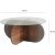 Bubbel soffbord Ø75 cm - Valnöt + Fläckborttagare för möbler