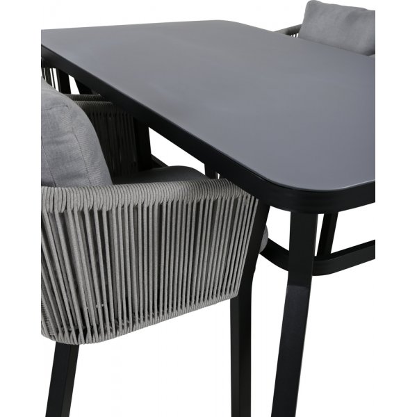 Virya utematgrupp med 4 st Virya stolar - Svart/Grå Virya utematgrupp med 4 st Virya stolar - Svart/Grå