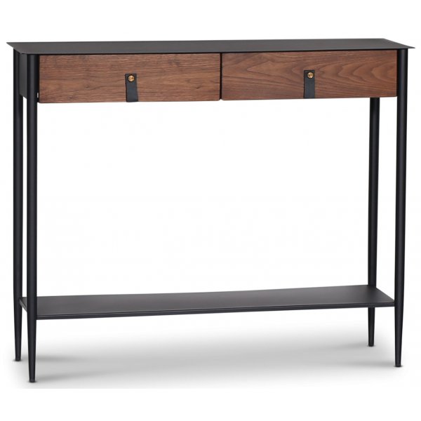 Flash konsolbord 100 x 31 cm - Svart/valnöt Flash konsolbord 100 x 31 cm - Svart/valnöt