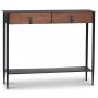 Flash konsolbord 100 x 31 cm - Svart/valnt