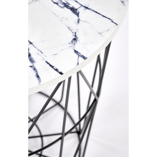 Table basse Harissa Ø42 cm - Marbre blanc/noir Table basse Harissa Ø42 cm - Marbre blanc/noir