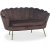 Kingsley 2-sits soffa i sammet - brun / mässing + Möbelvårdskit för textilier