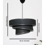 Couper taklampa - Svart/silver