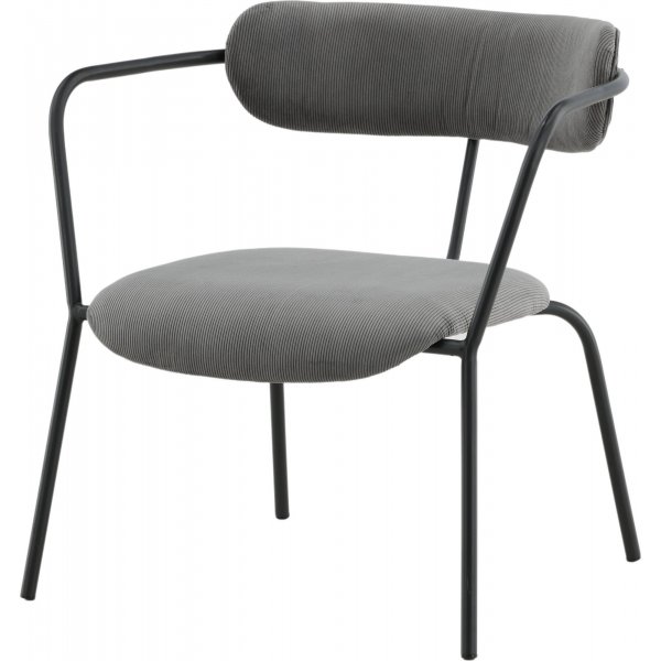 Fauteuil Shaun - Velours côtelé gris Fauteuil Shaun - Velours côtelé gris