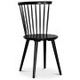 Sintorp matgrupp, runt matbord 115 cm inkl 4 st svarta pinnstolar Castor - Vit marmor (Laminat)