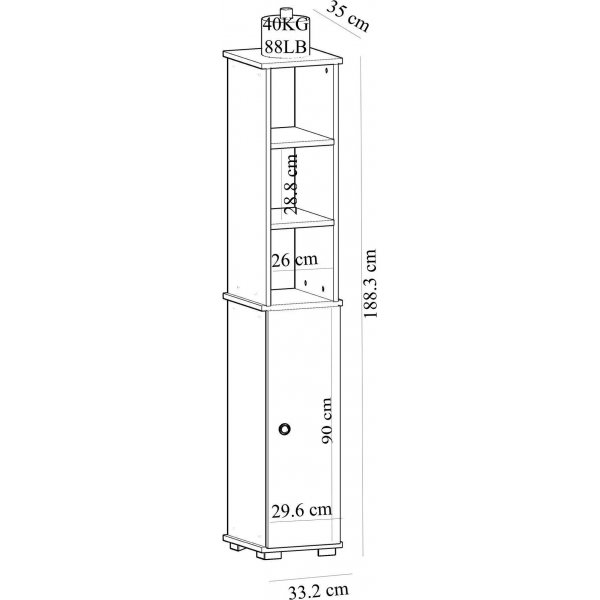 Armoire Niles - Saphir/chne