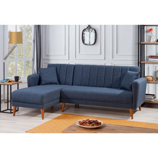 Aqua slaapbank links - Donkerblauw Aqua slaapbank links - Donkerblauw