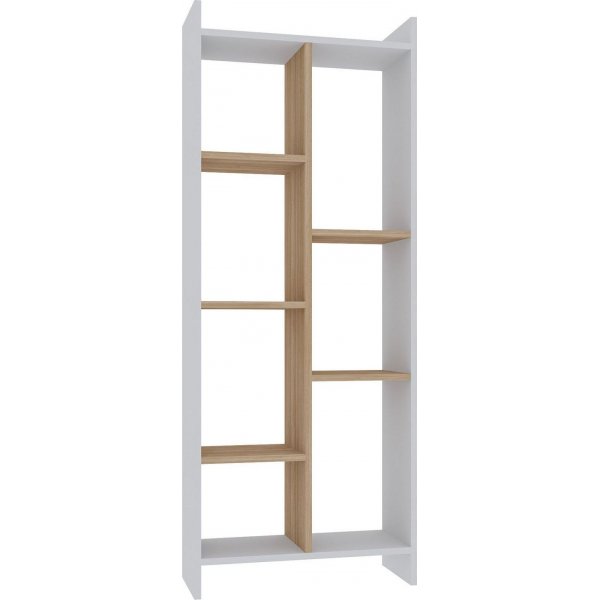 Bibliothèque Eden - Blanc/chêne Bibliothèque Eden - Blanc/chêne