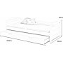Artemis sngram 90x200 cm - Vit