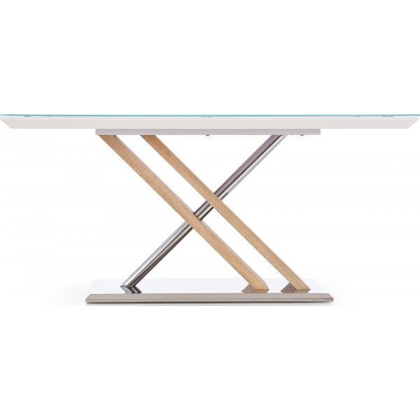 Table à manger Angeliki 160 cm - Blanc/chêne Table à manger Angeliki 160 cm - Blanc/chêne