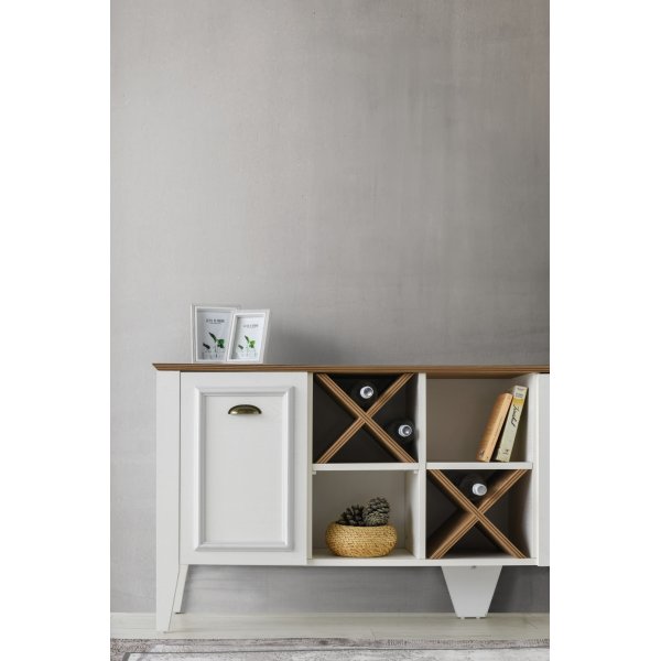 Buffet Bukol - Blanc/noyer Buffet Bukol - Blanc/noyer