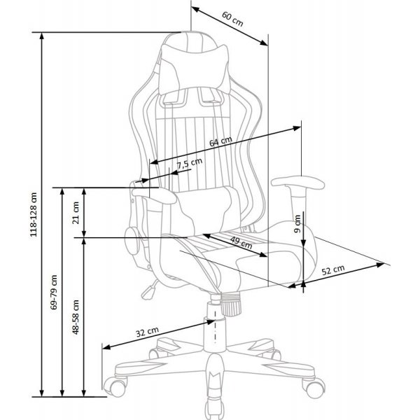 Chaise de bureau Sabella - Rouge/noir Chaise de bureau Sabella - Rouge/noir