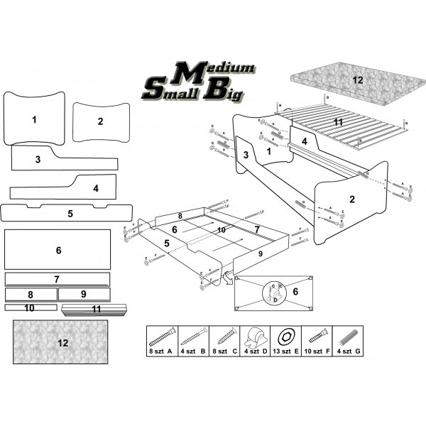 Cot Teddy - Elke maat & sticker Cot Teddy - Elke maat & sticker