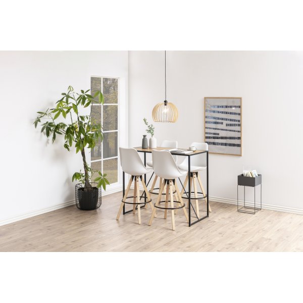 Table de bar Seaford 120x 60 cm - Chêne/noir Table de bar Seaford 120x 60 cm - Chêne/noir