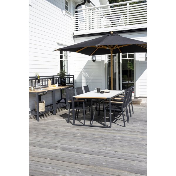 Naxos parasoll 300 x 300 cm - Svart Naxos parasoll 300 x 300 cm - Svart