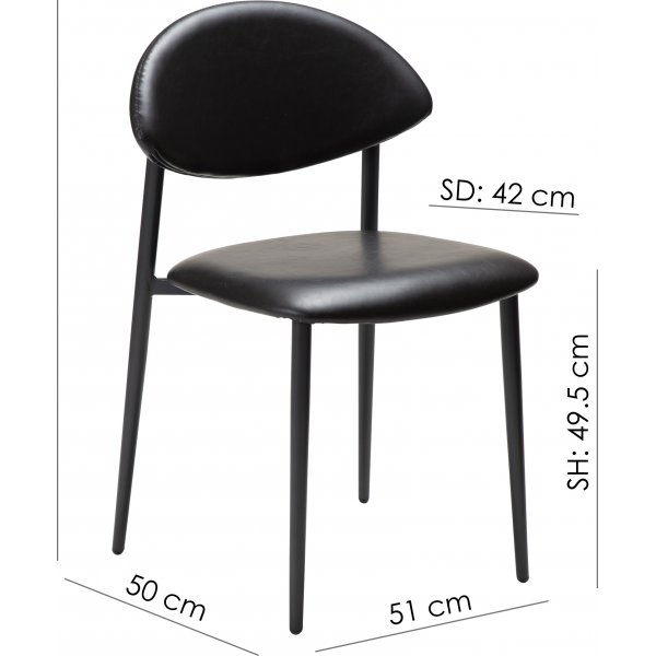 Chaise de salle à manger Tush - PU noir Chaise de salle à manger Tush - PU noir