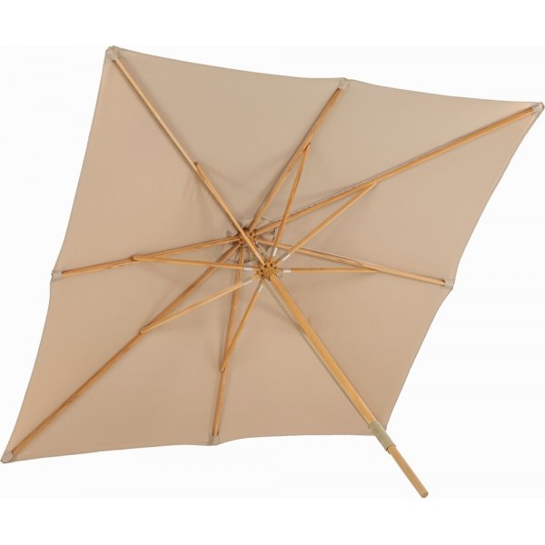 Naxos parasoll 300 x 300 cm - Brun/Natur Naxos parasoll 300 x 300 cm - Brun/Natur