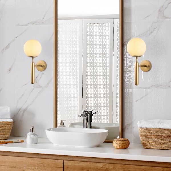 King wandlamp 11458 - Goud/wit