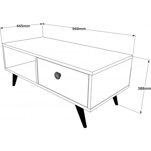 Vilamo soffbord 96 x 44,5 cm - Svart Vilamo soffbord 96 x 44,5 cm - Svart
