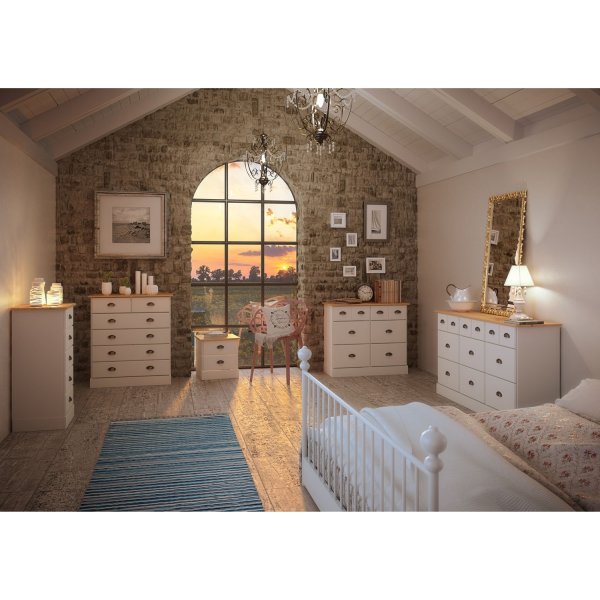 Nola sängbord - Vit/beige Nola sängbord - Vit/beige
