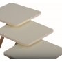Driedubbel gedekte tafel 34 x 34 cm - Creme