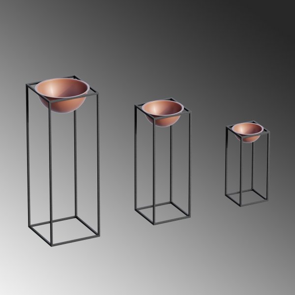 Pot Plato 19 - Noir/cuivre