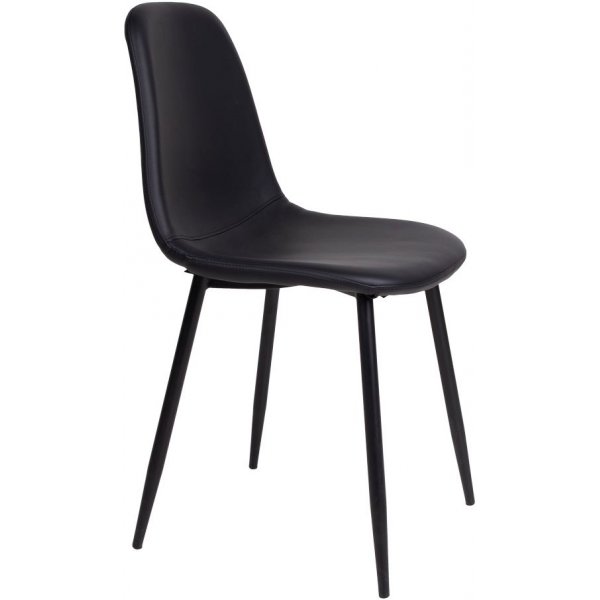 Stockholm matstol i svart konstlder