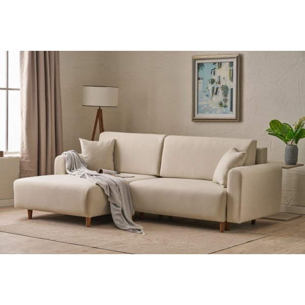Mane divanbäddsoffa vänster - Cream Mane divanbäddsoffa vänster - Cream