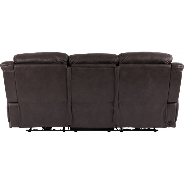 Canap inclinable Teddy 3 places lectrique - Marron