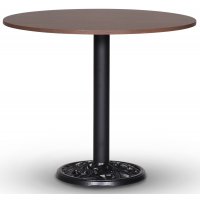 Garden bord runt 90 cm - Svartblommigt underrede/mörk träimitation Garden bord runt 90 cm - Svartblommigt underrede/mörk träimitation