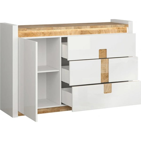 Buffet Alameda 147 cm - Blanc/chne