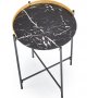 Kernel soffbord 45 cm - Mrk marmor/guld
