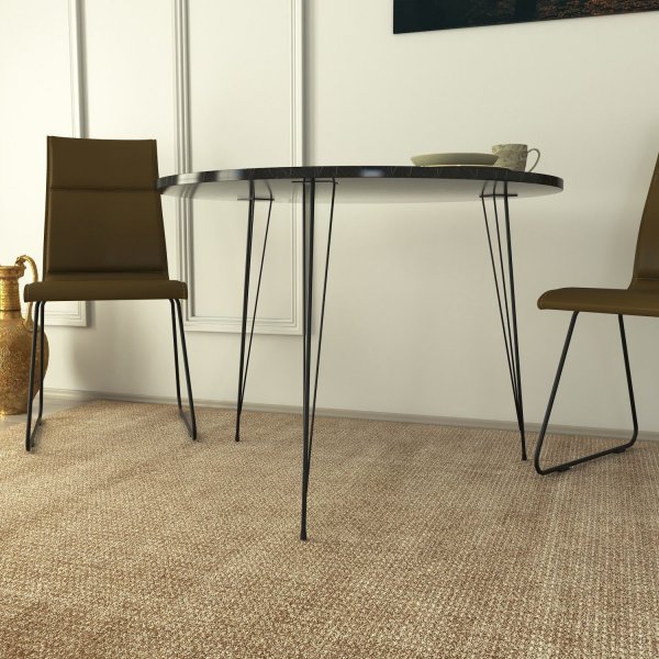 Table  manger Sandalf 90 cm - Marbre noir