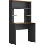Hanna skrivbord 11, 90 x 45 cm - Valnt/antracit