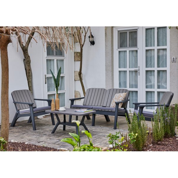 Table basse Silva 90 x 45 cm - Anthracite/vison Table basse Silva 90 x 45 cm - Anthracite/vison