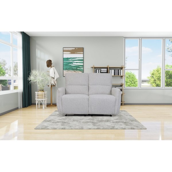 Soffa elektrisk recliner 2-sits - Ljus bouclè soffa Soffa elektrisk recliner 2-sits - Ljus bouclè soffa