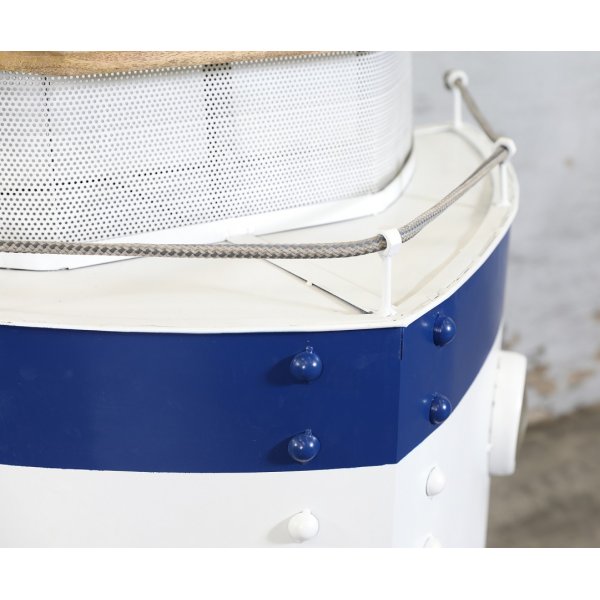 Barskåp båt 102 x 54 cm - Vit/blå/Svart Barskåp båt 102 x 54 cm - Vit/blå/Svart
