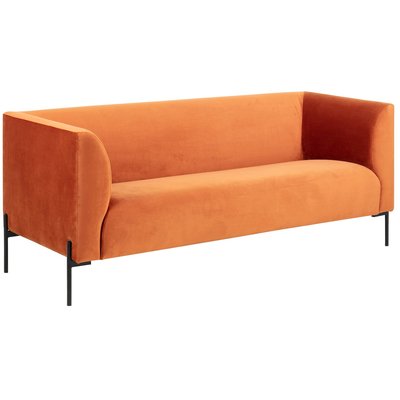 Anna 3-sits soffa - Orange velour