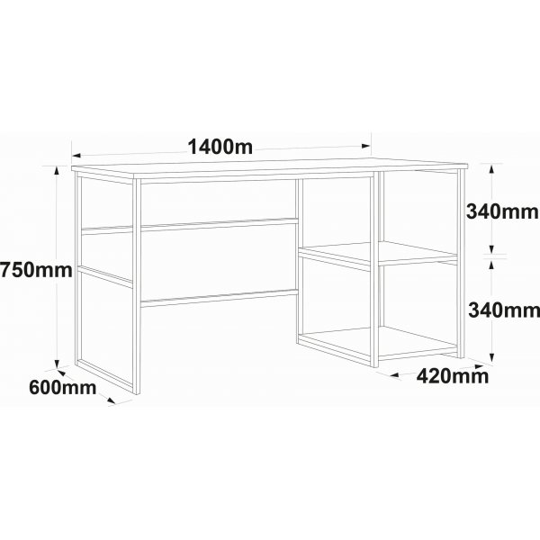 Voyage skrivbord 140x60 cm - Furu Voyage skrivbord 140x60 cm - Furu