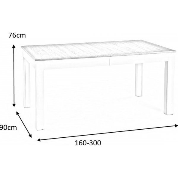 Table extensible Brviken en noyer 90x160-300 cm