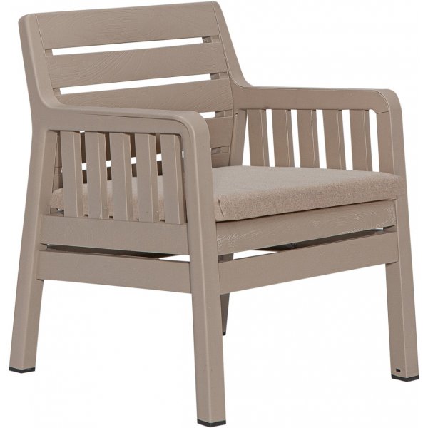 Groupe lounge Lara avec 2 fauteuils et table - Cappuccino Groupe lounge Lara avec 2 fauteuils et table - Cappuccino