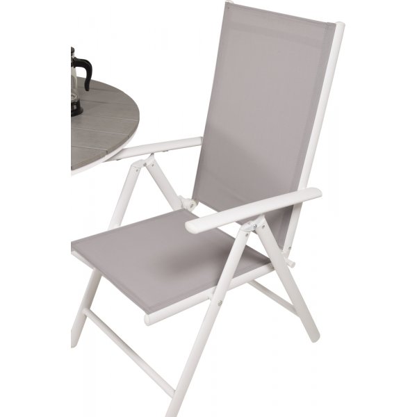 Parma utematgrupp med 2 st Break stolar - Grå/Vit Parma utematgrupp med 2 st Break stolar - Grå/Vit