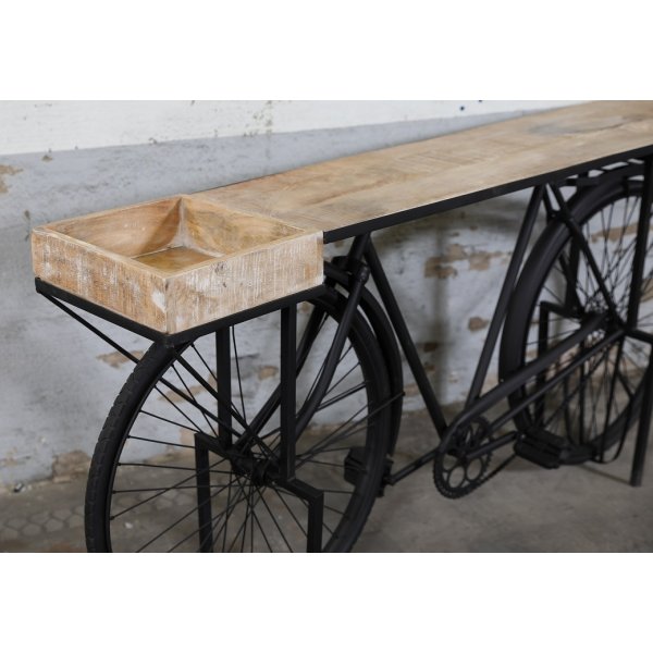 Vintage Cykel Barbord - Svart/mango