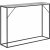 Table console blanche 110 x 26 cm - Travertin/noir