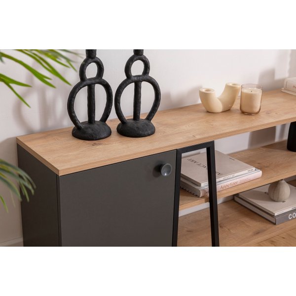 Lissa TV-bänk 160 cm - Safir ek/svart Lissa TV-bänk 160 cm - Safir ek/svart