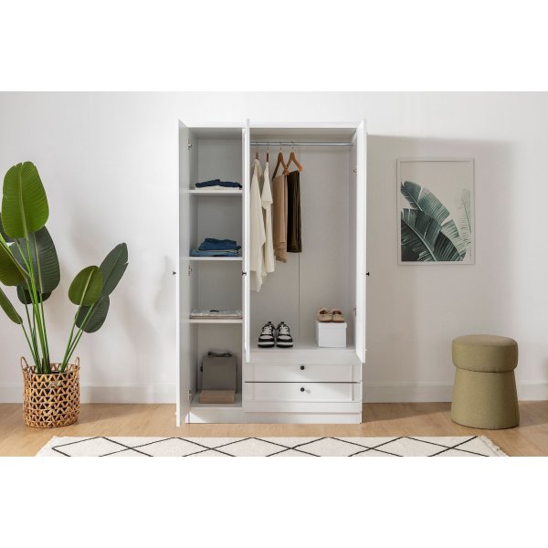 Armoire Lia 105 x 52 x 178 cm - Blanc Armoire Lia 105 x 52 x 178 cm - Blanc